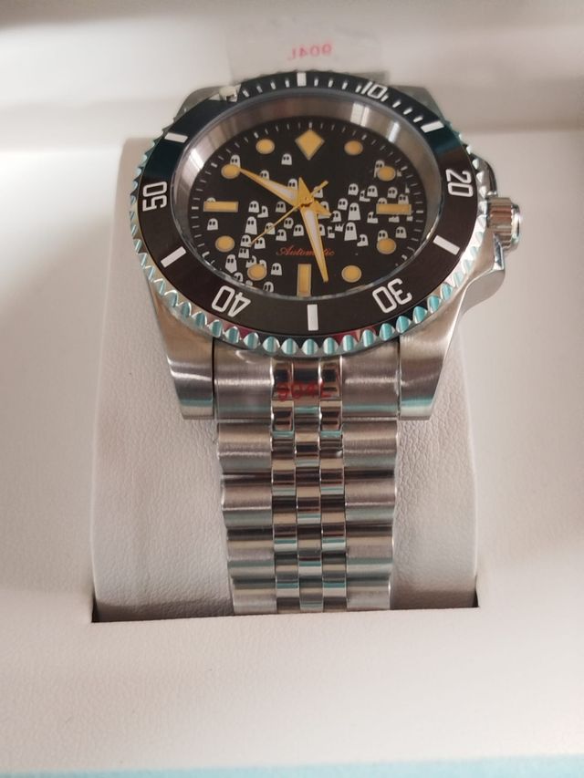 Reloj Seiko mod GMT Zafiro Automático Modificado