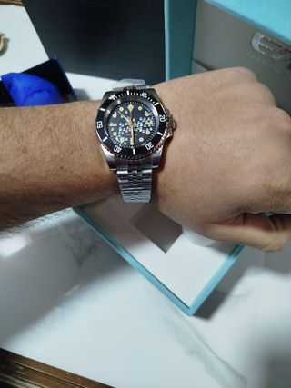 Reloj Seiko mod GMT Zafiro Automático Modificado