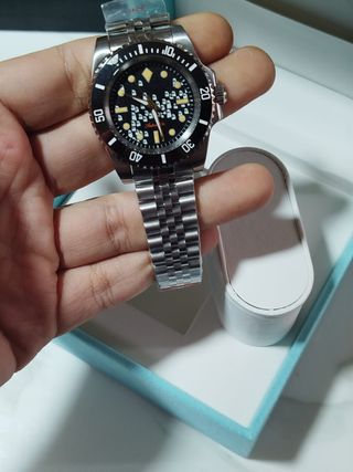 Reloj Seiko mod GMT Zafiro Automático Modificado