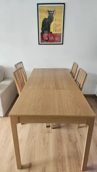 Mesa comedor IKEA con 4 sillas, solo Barcelona