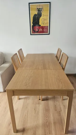 Mesa comedor IKEA con 4 sillas, solo Barcelona