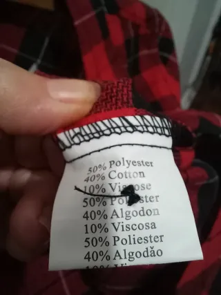 Camisa cuadros roja y negra