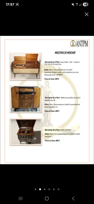 Mueble Tocadiscos Vintage