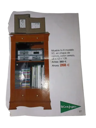 Mueble Hi-Fi El Corte Inglés Cerezo