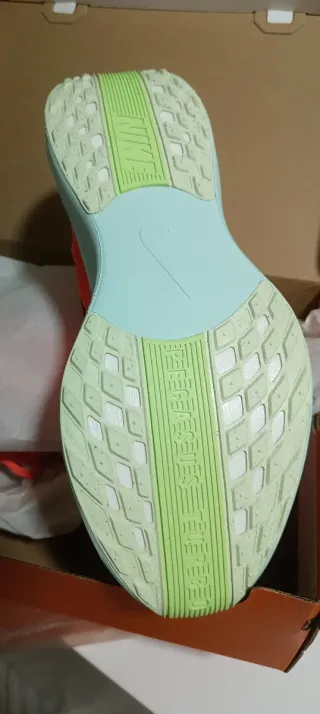 Zapatillas Nike Running Hombre Naranja y Verde