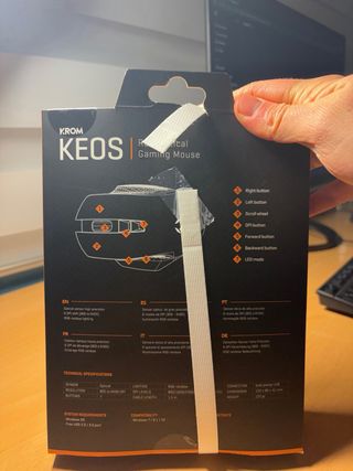 Ratón Gaming Krom Keos Negro/Azul