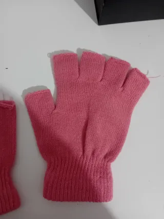 Guantes sin dedos rosas