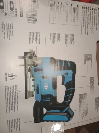 Sierra 20v con batería, cargador y maletín