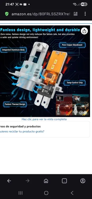 Bombillas LED H4 Auxiracer Nuevas