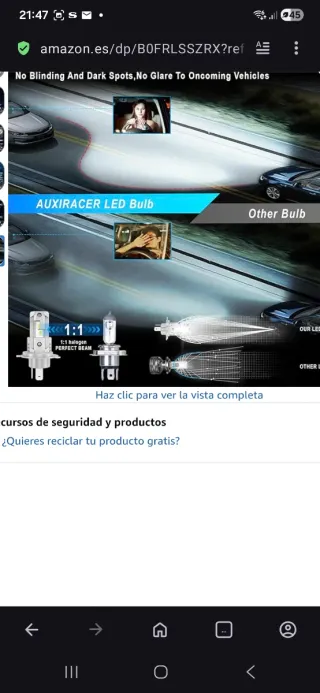 Bombillas LED H4 Auxiracer Nuevas