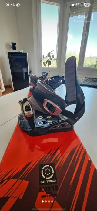 Tabla Snowboard Nitro Icon 49 + Funda + Fijaciones