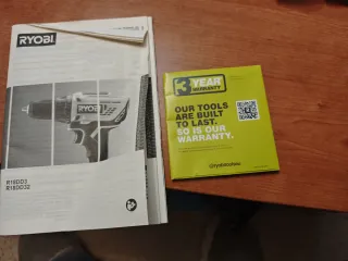 Taladro Ryobi 18V con cargador y batería