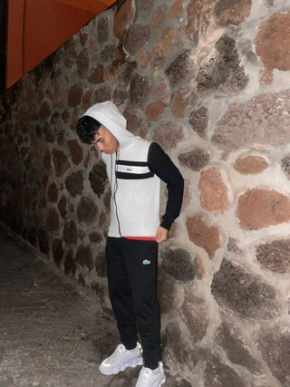 Chándal Lacoste Blanco y Negro