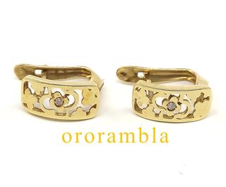 Pendientes Oro 18k Flor