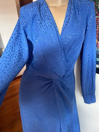 Vestido azul estampado