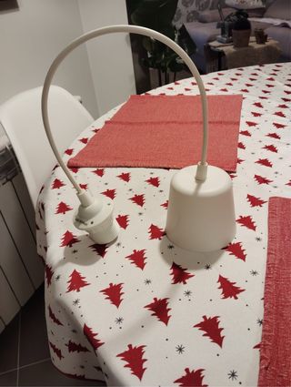 Portalámparas blanco plástico