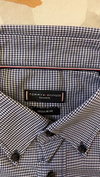 Camisa Tommy Hilfiger Azul y Blanca