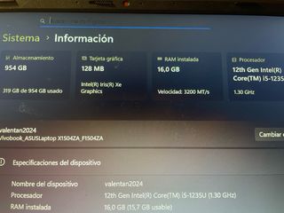 Ordenador portátil ASUS Vivobook Plata