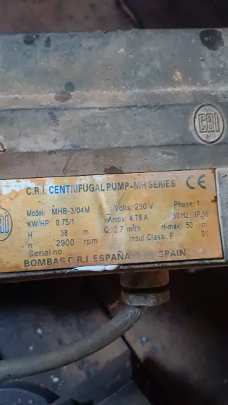 Bomba de agua eléctrica