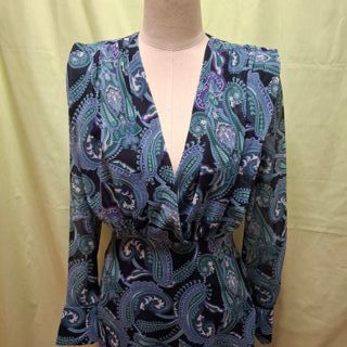 Vestido largo estampado paisley