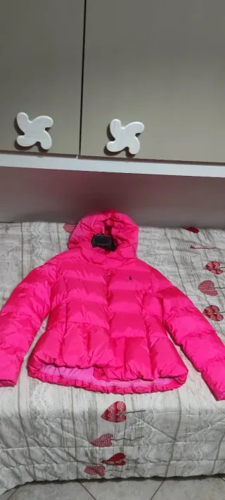 Piumino Ralph Lauren bambina fucsia