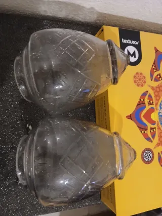 2 tulipas de cristal Antiguas