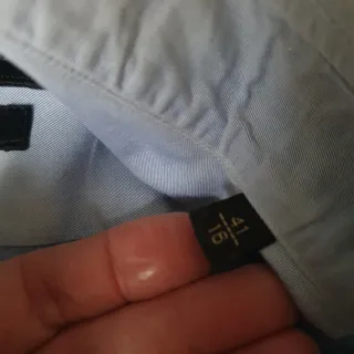 Camisa Massimo Dutti azul hombre puño de gemelos