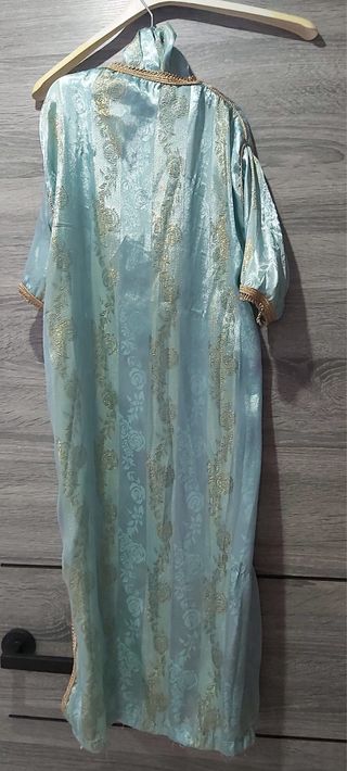Vestido Marroquí Azul y Dorado