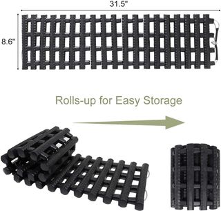 2 alfombrillas de tracción TPR de 31.5 pulgadas de