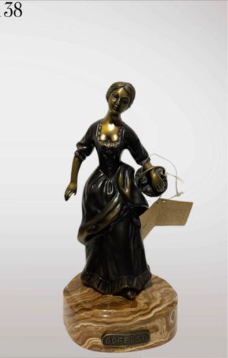Figura Goferso Pastora Bronce