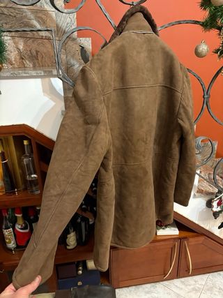 Cappotto shearling pelle scamosciata vintage