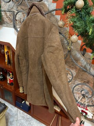 Cappotto shearling pelle scamosciata vintage