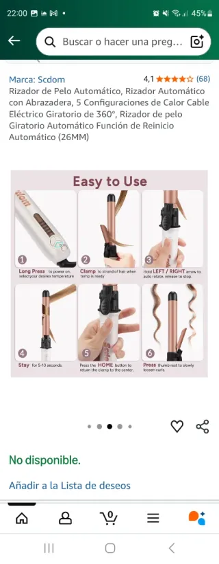 Rizador de Pelo Automático Sedom