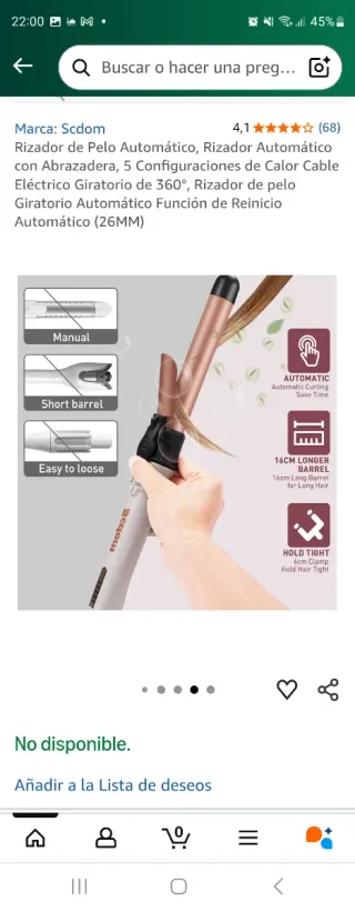 Rizador de Pelo Automático Sedom