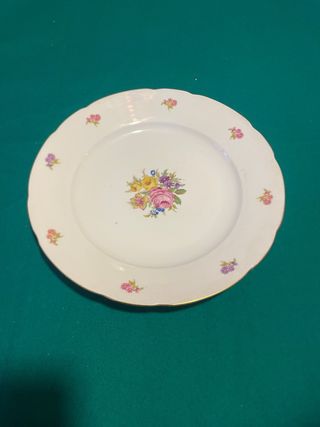 Piatto vintage ceramica fiori