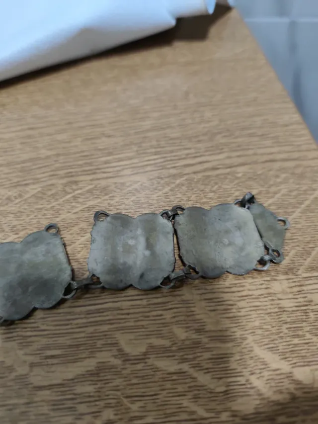 Pulsera con dijes de plata estilo vintage