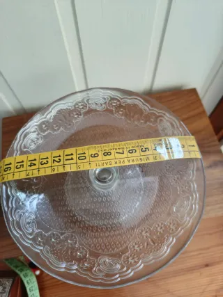 Alzatina in vetro decorato portadolci