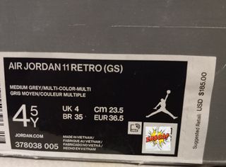 Zapatillas Jordan 11 retro talla 36.5