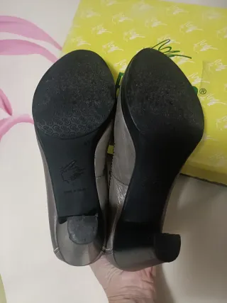 Zapatos Pitillos Talla 40 Gris topo