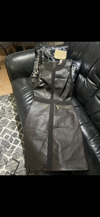 Vestido Michael Kors Marrón Piel Talla XS ( 36)