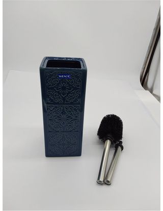 Wenko Cordoba Juego para El WC, Cerámica, Azul, 9.