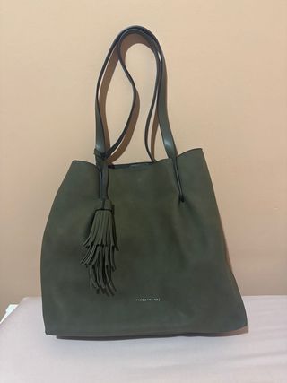 Bolso piel Paco Martínez verde NUEVO