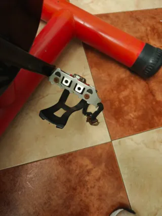 Bicicleta de Spinning Roja y Azul