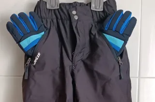 Pantalón nieve y guantes Decathlon 6 años
