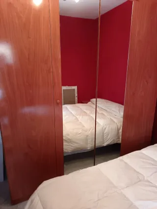 Armario ropero madera y cristal