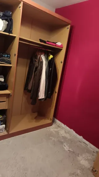 Armario ropero madera y cristal