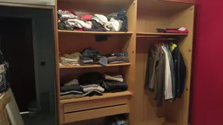 Armario ropero madera y cristal