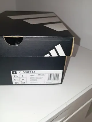 Zapatillas Adidas VL Court 2.0 Negras y Blancas