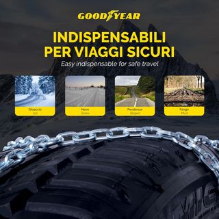 Goodyear 77908: "G9" Cadenas de nieve 9 mm para co