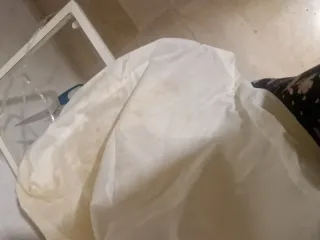 Guardaroba impermeabile in tessuto e pavimento in plastica robusto